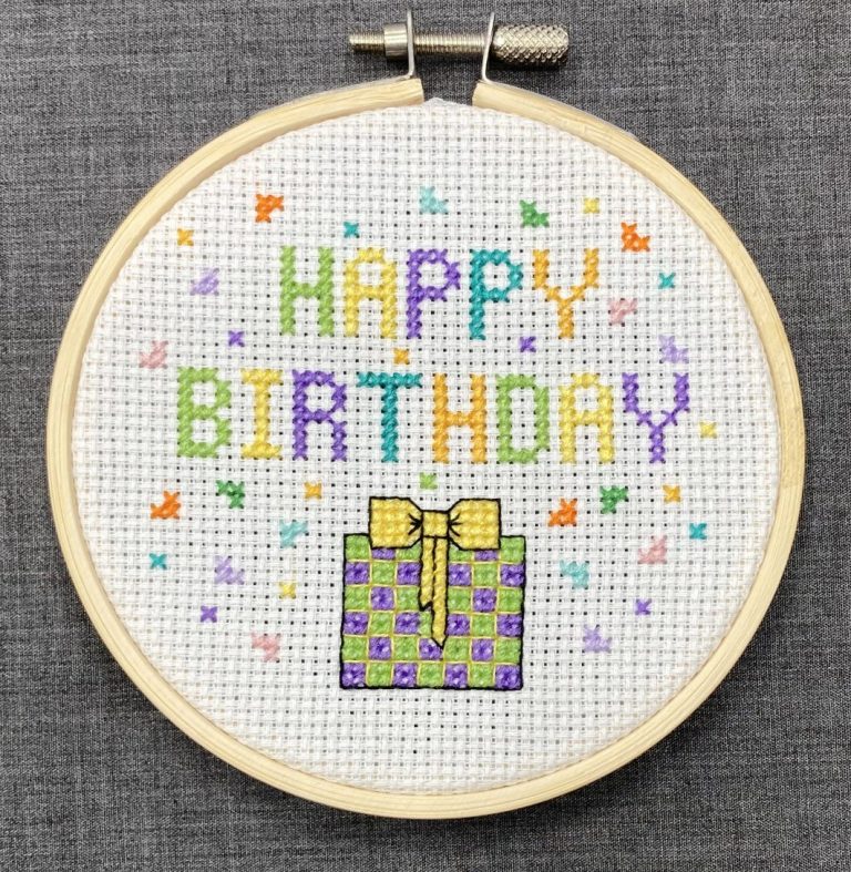 Happy Birthday with Gift PDF Pattern