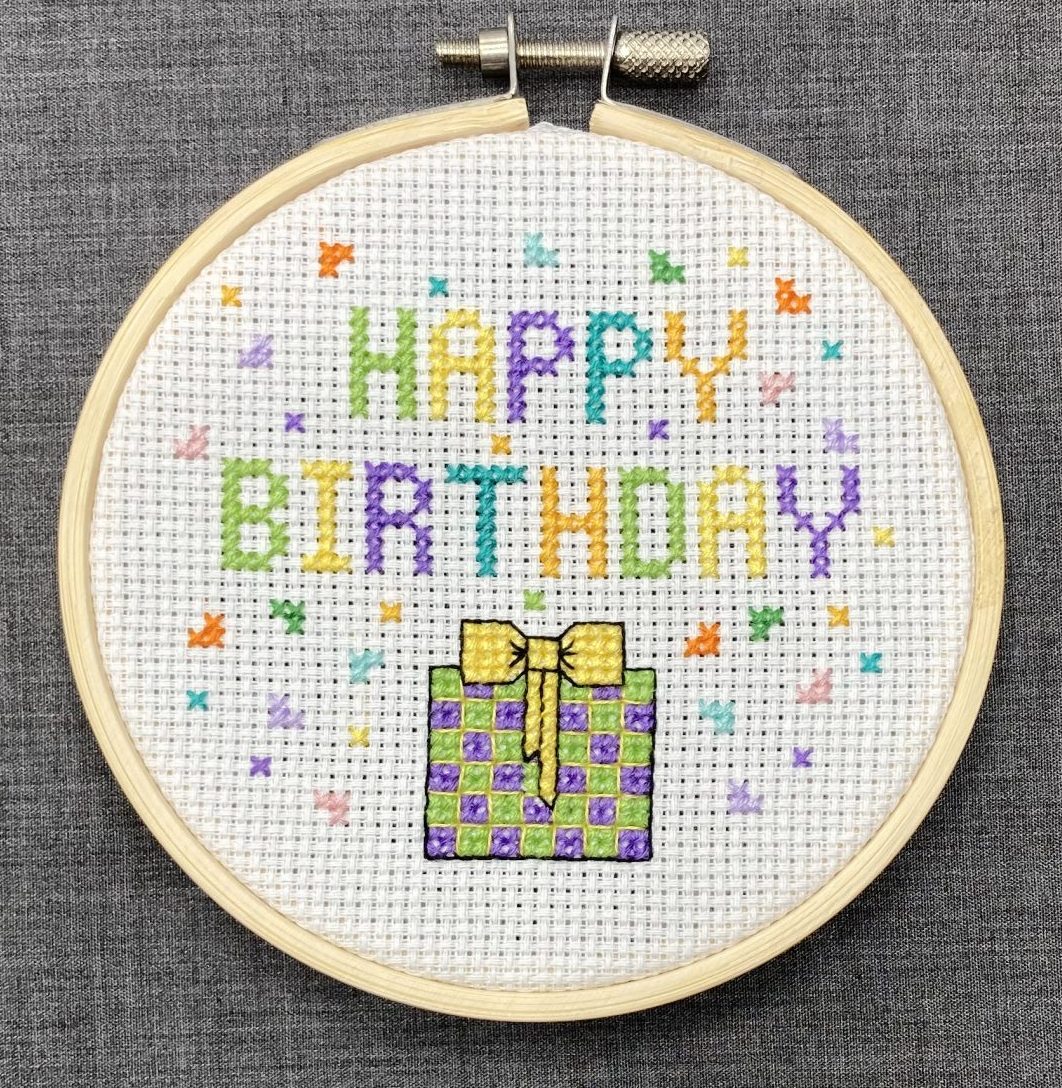 Happy Birthday with Gift PDF Pattern